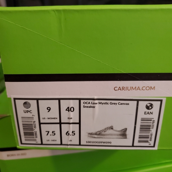 COPY - NWT Cariuma Low Mystic Grey Canvas Sneaker W 7 / M 5.5 - Picture 2 of 3